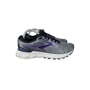 Brooks - Adrenaline 19 - Running Shoes - Gray/Purple- Women's - 9.5 -1202841B028